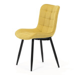 Jídelní židle, žlutá, látka, HC-462 YEL2