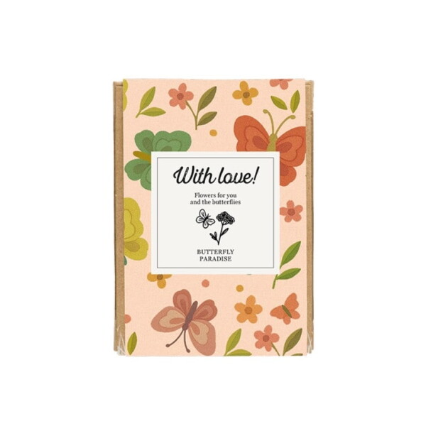 Blossombs Dárková sada divokých květin With Love – 4 ks, růžová barva, papír