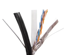 Zircon FTP Cat5e CU černý / Síťový kabel / venkovní závěsný / 305 m / cívka (8594163274818)