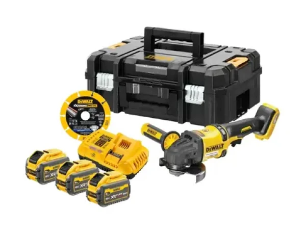 DeWALT DCG418NTA / Aku Úhlová bruska / Průměr 125mm / 54V / 9.000 ot-min / 3x 9.0Ah + nabíječka (DCG418NTA)