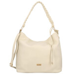 Moderní dámská koženková kabelka na rameno Bonnie, béžová