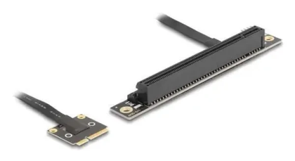 Delock adaptér Mini PCIe - PCIe 3.0 x16 90° / Adaptér / PCIe 3.0 / Kabel 0,2 m / Bootovatelný (81294)