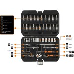 NEO TOOLS 10-004 / Sada nástrčných hlavic / chrom-vanadiová ocel / kufřík (10-004)