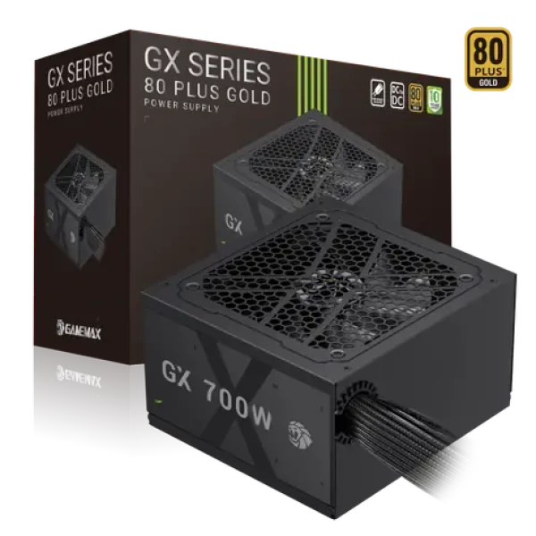 Gamemax GX 700G / Zdroj / ATX / 700W / 80 PLUS Gold / nemodulární (GX 700G)