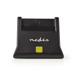NEDIS CRDRU2SM3BK - Čtečka čipových karet Smart Card (ID / eObčanka) Černá / USB 2.0 (CRDRU2SM3BK)