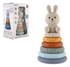 TEDDIES Pyramida stohovací skládačka 7 ks