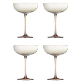 Bloomingville Skleničky Aston Coctail 325 ml – set 4 ks, hnědá barva, sklo