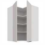 Horní rohová skříňka Como 60x60 GN-90 2F (90°) Barva korpusu: Bílá, Barva dvířek: Kašmír