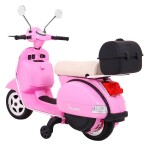 Mamido Dětský elektrický skútr Vespa růžový
