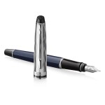 Plnicí pero Waterman Expert Made in France DLX Blue CT, hrot F