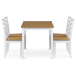 Jídelní set 1+4, rozměr stolu 120x75x75 cm, MDF, dýha, masivní nohy, moření dub