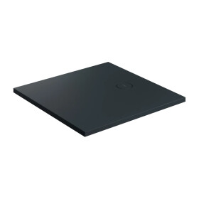 OMNIRES - Sprchová vanička AQUAROCK kompozit, protiskluzová, čtvercová 90 x 90 cm, černá láva AQUAROCK90-KBLV