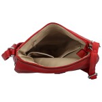 Trendy dámská koženková crossbody kabelka Samira, červená