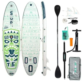 FunWater Nafukovací Paddleboard SUPFW05D Tiki 320cm zelená / příslušenství (SUPFW05D)