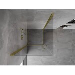 MEXEN/S - Mist-B Duo sprchový kout dveře křídlové 100 x 100, transparent, zlato kartáčovaná 8A2-100-100-55-00