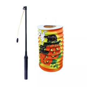 Halloweenský lampion 15 cm se svítící hůlkou 40 cm