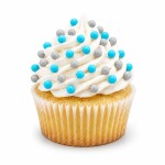 Cukrové perly SweetArt stříbrné matné a nebesky modré 5 mm (40 g)