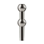 Stoff Nagel Designová vázička STOFF Nagel Black Chrome, černá barva, kov