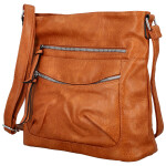Trendy dámská koženková crossbody kabelka Tizia, hnědá