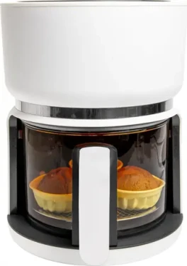 4Swiss ABB-G24 Pure Glass bílá / Horkovzdušná fritéza / Skleněná nádoba