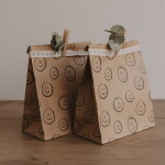 Eulenschnitt Papírový sáček Illustrations 27 × 21 cm – set 6 ks, hnědá barva, přírodní barva, papír