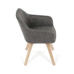 Jídelní židle, černá, látka vintage, DCH-435 BK3