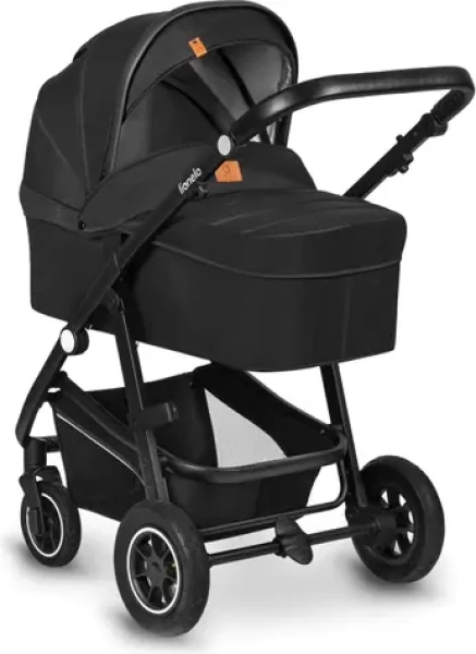 LIONELO Kočárek Bianka 3v1 Black Onyx / Hluboký, sportovní kočárek a autosedačka / Nafukovací kola (LO-BIANKA 3IN1 BLACK ONYX)