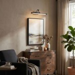 Koupelnové nástěnné LED svítidlo SWE025-1W 42cm Black OSW-20124