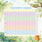 Nástěnný rodinný plánovací kalendář 2027 Notique Zvířátka, 30x30 cm