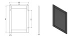 AQUALINE - FAVOLO zrcadlo v rámu 60x80cm, bílá mat FV060