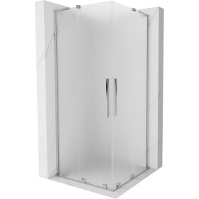 MEXEN/S - Velar L Duo sprchový kout, posuvné dveře 100 x 100, dekor, chrom 871-100-100-02-33-01