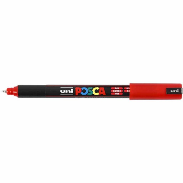 Akrylový popisovač Uni Posca 1MR 0,7 mm trubičkový hrot, červený 15