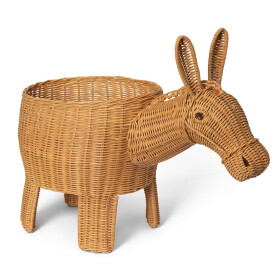 Ferm Living Úložný ratanový koš Donkey Braided Natural, přírodní barva, proutí