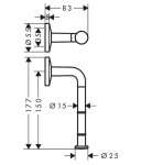 AXOR - Universal Circular Držák toaletního papíru, kartáčovaný bronz 42856140