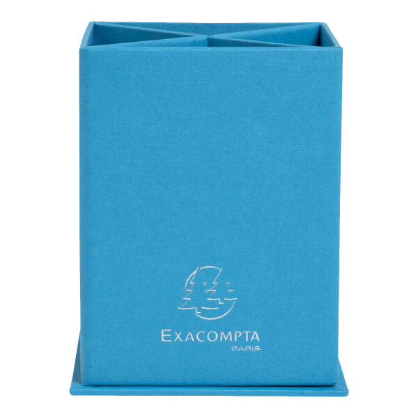 Exacompta stojánek na tužky Teksto, 85 x 85 x 120 mm, karton, modrý