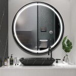 REA - Zrcadlo LED 80cm MMJ Black HOM-05514