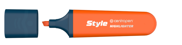 Zvýrazňovač Centropen STYLE FLUO 6252 - oranžový
