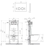 OMNIRES - Set: STRONGFRAME podomítkový rám ECO + STEEL-R45 nerez tlačítko, antracit broušený STFWCECO1R45-RAT