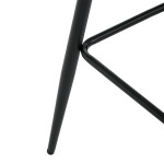 Židle barová, zelená látka, čtyřnohá kovová podnož, černý mat