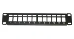 XtendLan 10" černá / Patch panel / 12 portů / 1U / neosazený (PP0-12-0)