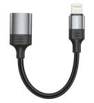 SWISSTEN TEXTILE OTG adaptér Lightning (M) na USB-A (F) 0.13m černá (73501217)