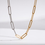 ELENYS Duo Chain – pozlacený náhrdelník 18K žluté zlato Délka: 42 cm