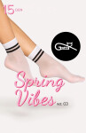 Ponožky Gatta Spring Vibes wz.03 15 den bianco-nero univerzální