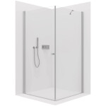 CERANO - Sprchový kout Antelo L/P - 6 mm - chrom, transparentní sklo - 110x80x190 - otočný CER-8050BD132