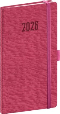 Kapesní diář Rivoli 2026, růžový