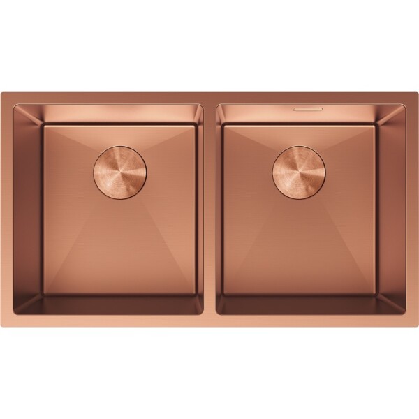 MEXEN - Binox ocelový dřez 2-bowl 800 x 450 mm, měď 6421802000-65