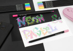 Faber-Castell, 116410, Black Edition, Supersoft, sada pastelek s černým lakováním, neon/pastel, 12 ks