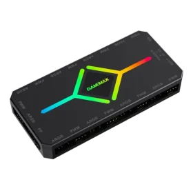 Gamemax V4.0 černá / Rozbočovač ventilátorů / ARGB / PWM (V4.0 ARGB PWM HUB BK)
