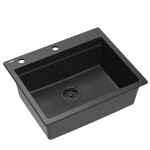 Quadron - Granitový dřez KURT 110 WORKSTATION Black ZLE-09600