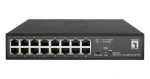 LevelOne Hilbert GES-2216 černá / Switch / 16x Gigabit / 10" / managed L2 / bez PoE (GES-2216)